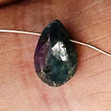 Load image into Gallery viewer, Ruby Zoisite Exquisite Flat Pear Briolette Beads | 8x6x3mm| Green, Red| 2 Beads|