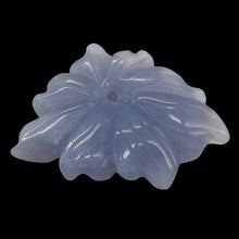 Load image into Gallery viewer, Chalcedony 28ct Hand Carved Flower Bead | 33x25x5mm | Blue | 1 Pendant Bead |