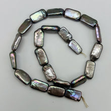 Load image into Gallery viewer, Glamour Platinum 18x9mm Rectangle Coin FW Pearl Strand 109935