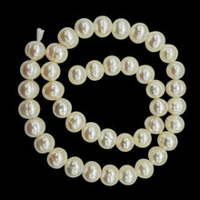 Load image into Gallery viewer, Heavenly Cream White Fresh Water Pearl Strand | 9.5 to 10mm | 42 Pearls |