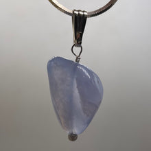 Load image into Gallery viewer, Blue Chalcedony Sterling Silver Designer Pendant | 1 1/2" Long| Blue| 1 Pendant|