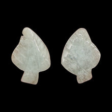 Load image into Gallery viewer, Natural Aquamarine Leaf Beads | 17x12x3 to 22x12x5mm | Blue | Leaf | 2 beads |