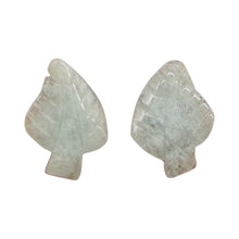 Load image into Gallery viewer, Natural Aquamarine Leaf Beads | 17x12x3 to 22x12x5mm | Blue | Leaf | 2 beads |