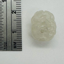 Load image into Gallery viewer, 1 Basket Weave Carved White Jade 14x12mm Barrel Bead 10564 | 14x12mm | multi-Hue