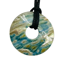 Load image into Gallery viewer, AAA Natural Abalone Pi Circle Pendant Necklace | 1.5" (Abalone Disc) |
