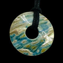 Load image into Gallery viewer, AAA Natural Abalone Pi Circle Pendant Necklace | 1.5" (Abalone Disc) |