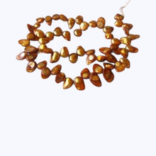 Load image into Gallery viewer, Fab! Caramel Pearl Blister Pendant Bead Strand 108073