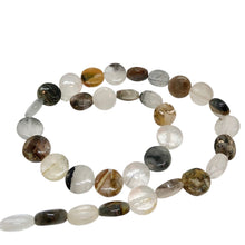 Load image into Gallery viewer, Opal in Quartz 12mm Coin Bead Strand | 12x5mm | 33 Beads |