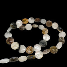 Load image into Gallery viewer, Opal in Quartz 12mm Coin Bead Strand | 12x5mm | 33 Beads |