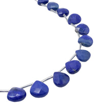 Load image into Gallery viewer, Natural, Untreated Lapis Lazuli Faceted Briolette Bead 8 inch Strand 006856HS
