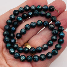 Load image into Gallery viewer, Faceted Fresh Water Pearl Round Parcel | 7mm | Iridescent Blue | 10 Pearls |