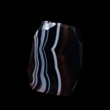 Load image into Gallery viewer, Onyx Flat Faceted Translucent Pendant Bead | 50x48x14mm | Black White | 1 Bead |
