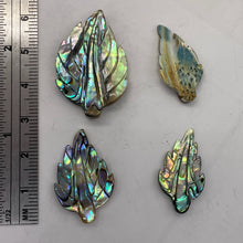 Load image into Gallery viewer, Two Beads of Shimmering Abalone Leaf Pendant Beads 004326A