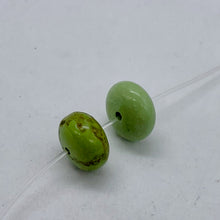 Load image into Gallery viewer, Gaspeite High Grade 7mm Rondelle Beads | 7mm | Green Brown | 2 Beads |