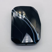 Load image into Gallery viewer, Onyx Flat Faceted Rectangular Pendant Bead | 50x48x14mm | Black White | 1 Bead |