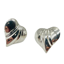 Load image into Gallery viewer, Valentine Love Heart Sterling Silver Post Earrings| 1" Long|