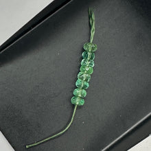 Load image into Gallery viewer, Brazilian Emerald Faceted Rondelle Beads 1.25 Ct Green 3mm 8 Pieces