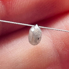 Load image into Gallery viewer, Champagne Diamond Faceted .33ct Brio;ette | 4x3mm | White tint | 1 Bead