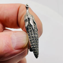 Load image into Gallery viewer, Ear of Corn Marcasite Sterling Silver Pin | 2" Long | Silver | 1 Sweater Pin