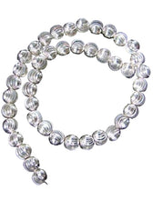 Load image into Gallery viewer, Sparkling Laser Cut Sterling Silver Bead Strand 108596