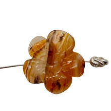 Load image into Gallery viewer, Plumeria! Carved Carnelian Hawaiian Flower Bead | Orange | 25x6mm | 1 Bead |