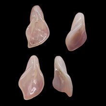 Load image into Gallery viewer, Chalcedony Calla Lily Flower Beads | 22x11x2.5mm - 27x11x2mm | White | 4 Beads |