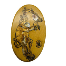 Load image into Gallery viewer, Chinese Year of the Monkey Pendant Bead | 2" Long | Tan, Brown