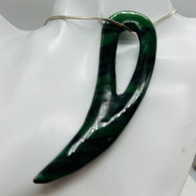 Load image into Gallery viewer, Ruby Zoisite Comma Pendant Bead | 94x28x6mm | Green Red | 1 Pendant Bead |