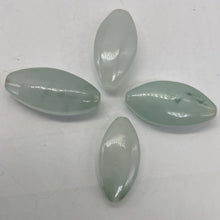 Load image into Gallery viewer, Burmese Jade Oval Marquise Cut Beads| 19x11x7 to 23x12x7mm| Pale Green| 4 Beads|