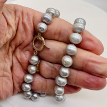 Load image into Gallery viewer, 11mm Natural Platinum Freshwater Pearl 19 inch Necklace 9810