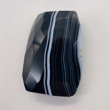 Load image into Gallery viewer, Onyx Flat Faceted Rectangular Pendant Bead | 50x48x14mm | Black White | 1 Bead |