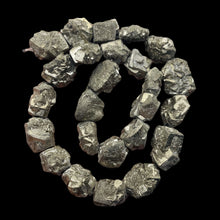 Load image into Gallery viewer, Pyrite Crystals Nugget Strand | 22x16x9 to 15x12x12mm | Silver Gold | 25 Beads|