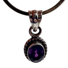 Load image into Gallery viewer, Amethyst Sterling Silver Drop Pendant | 3/4" Long | Purple | 1 Pendant |
