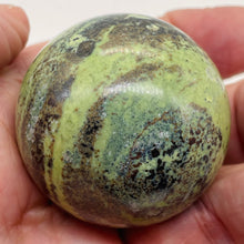 Load image into Gallery viewer, Serpentine Sphere Display Item | 131g | 1 3/4" | Yellow Green Black | 1 Sphere|