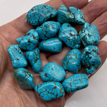 Load image into Gallery viewer, Turquoise Howlite Nugget Bead Strand 110171D