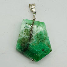 Load image into Gallery viewer, Chrysoprase Carved Sterling Silver Drop Pendant | 2" Long | Green |
