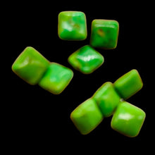 Load image into Gallery viewer, Turquoise AAA Square Bead Parcel | 10x10x5mm | Green, Gold, Brown | 9 Beads |
