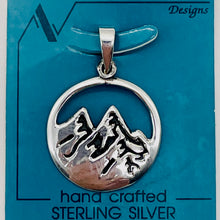 Load image into Gallery viewer, Mountain Peaks Sterling Silver Charm | 1 1/4" Long | Silver | 1 Pendant |
