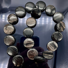 Load image into Gallery viewer, Shimmer Sexy Hypersthene 20mm Coin Bead Strand for Jewelry Making 108988