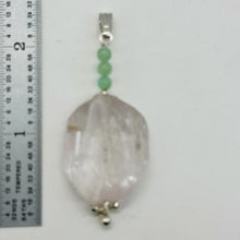 Load image into Gallery viewer, Kunzite, Chrysoprase Sterling Silver Pendant | 2 1/4" Long | Clear | 1 Pendant|