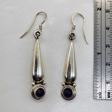 Load image into Gallery viewer, Semi-Precious Royal Natural Amethyst Sterling Silver Drop Earrings | 2" Long |