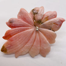 Load image into Gallery viewer, Peruvian Opal 131ct Carved Flower Pendant Bead| 97x60x5mm| Pink| 1 Pendant Bead|