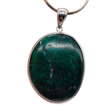 Load image into Gallery viewer, Chrysocolla Sterling Silver Oval Pendant | 2" Long | Blue, Green | 1 Pendant |