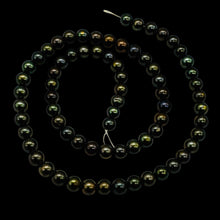 Load image into Gallery viewer, Fresh Water Pearls 16" Strand Round Pearls | 6mm | Dark Green, Red | 1 Strand |