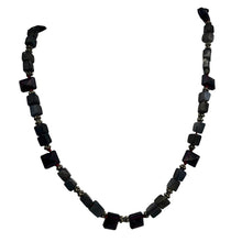 Load image into Gallery viewer, Garnet Grey Moonstone Designer Sterling Silver Adjustable 14 to 30 inch Necklace