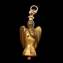 Load image into Gallery viewer, On the Wings of Angels Tigereye 14K Gold Filled 1.5" Long Pendant 509284TEG