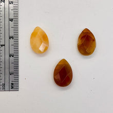 Load image into Gallery viewer, 3 Sweet 15x10x5mm Mandarin Botswana Agate Briolette Beads 007254