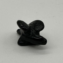 Load image into Gallery viewer, Soaring Carved Onyx Eagle Animal Figurine Bead | 18x18x7mm | Silver black
