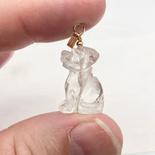 Load image into Gallery viewer, Quartz Dog Pendant Necklace | Semi Precious Stone Jewelry | 14k Pendant