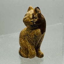 Load image into Gallery viewer, Hand Carved Stone Abyssinian Sitting Cat Collectible | 41x25x17mm | Red, Orange